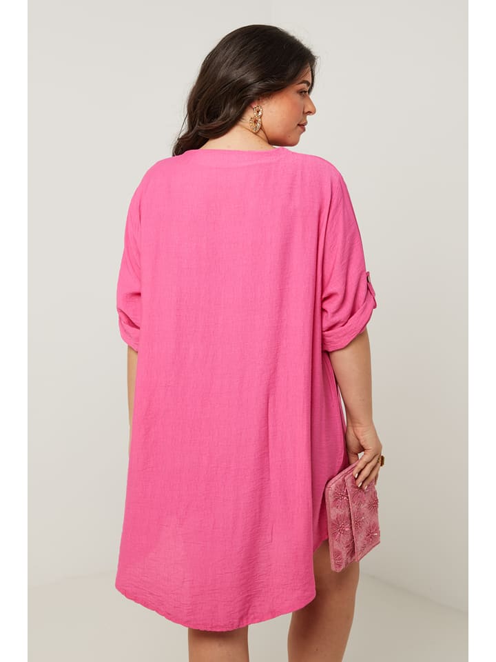 Curvy Lady Kleid in Fuchsia günstig kaufen
