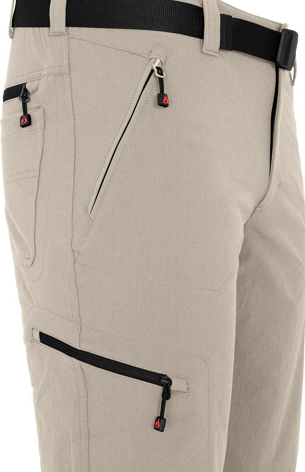 Bergson Outdoorhose REDWOOD BERMUDA Herren Wandershorts, vielseitig, pflegeleicht, Normalgrößen, beige
