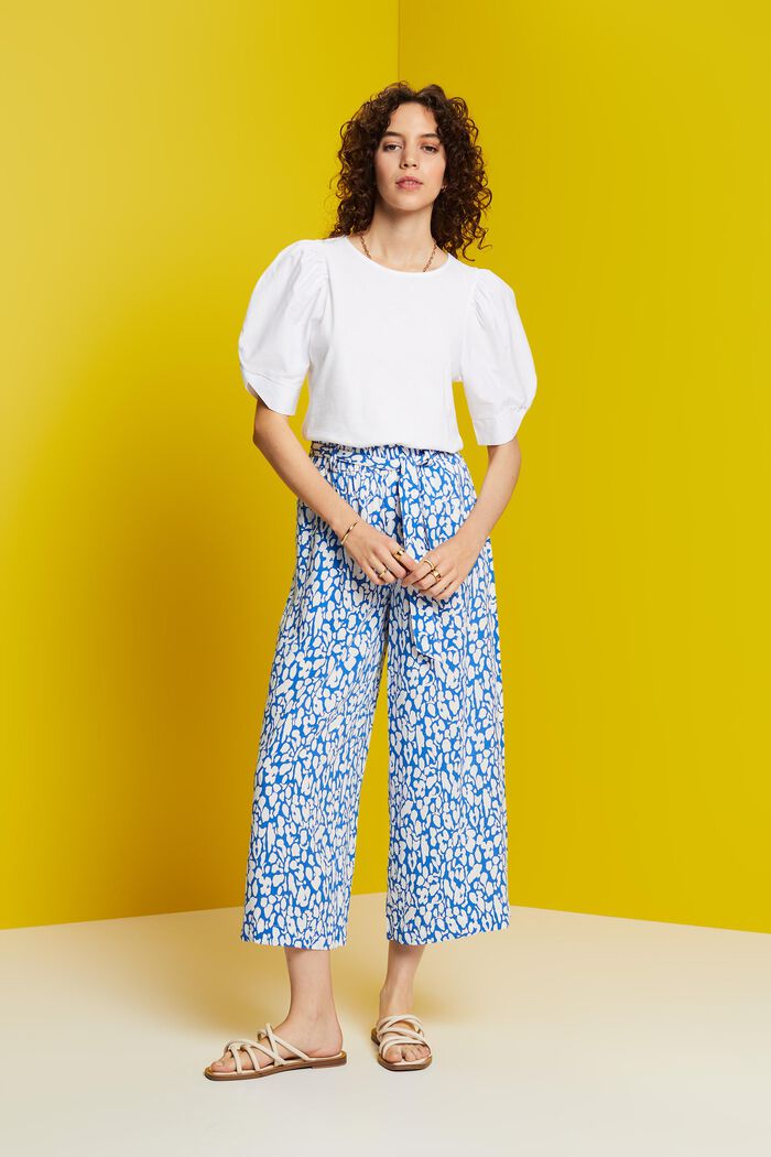 Pull-on-Culotte mit Bindegürtel, LENZING™ ECOVERO™