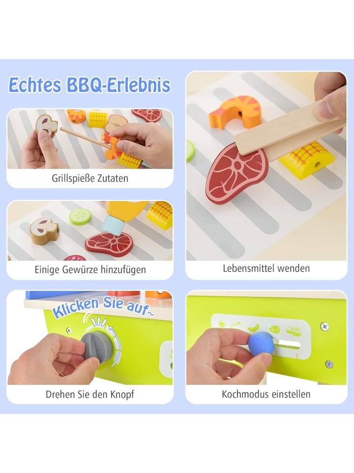 COSTWAY Spielzeug Grill Set in Bunt günstig kaufen onesize