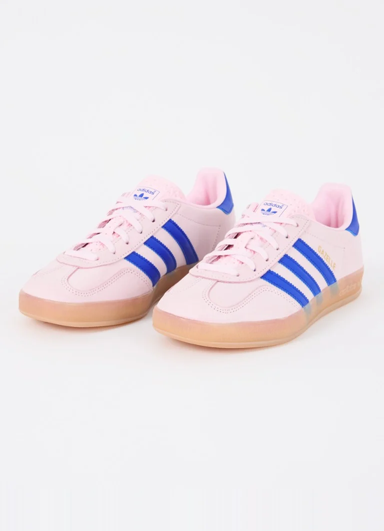 Kožené sálové tenisky Adidas Gazelle s nubukovými detaily