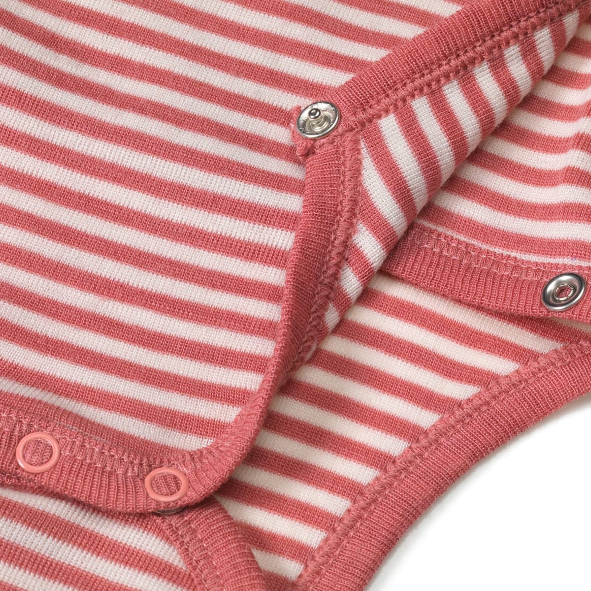 Baby Wickelbody, Gr. 62/68, aus Bio-Wolle und Seide, weiß, rosa, 1 St