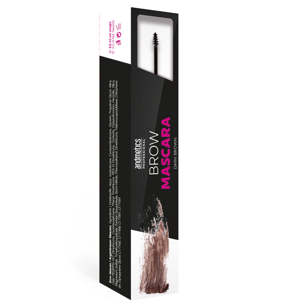 andmetics Brow Mascara Dark Brown 6,5 ml