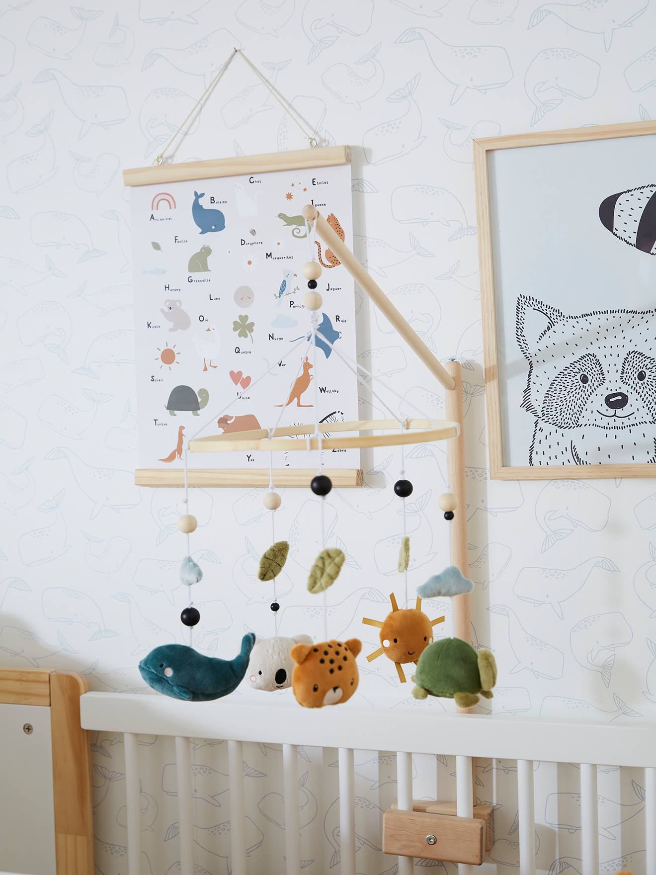 Affiche abécédaire MINI ZOO beige