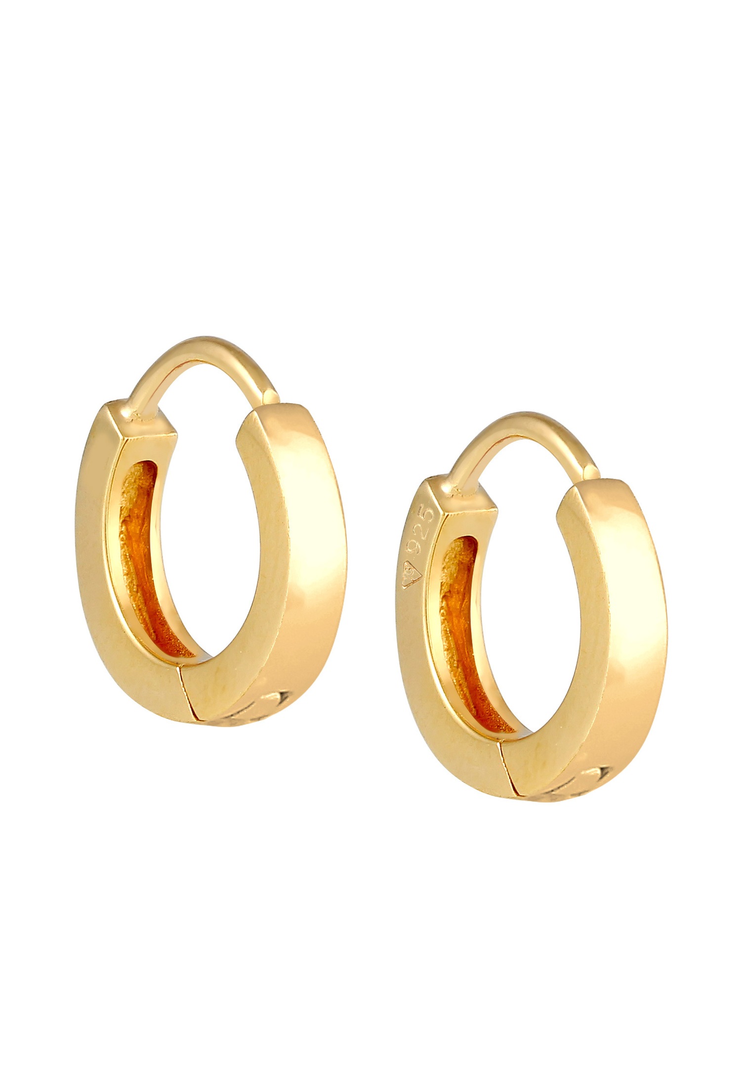 Pendientes de aro minimalistas básicos y discretos de Elli para mujer en plata de ley 925.