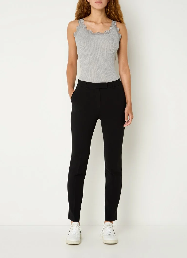 Rosemunde  Benita top in zijdeblend met details van kant