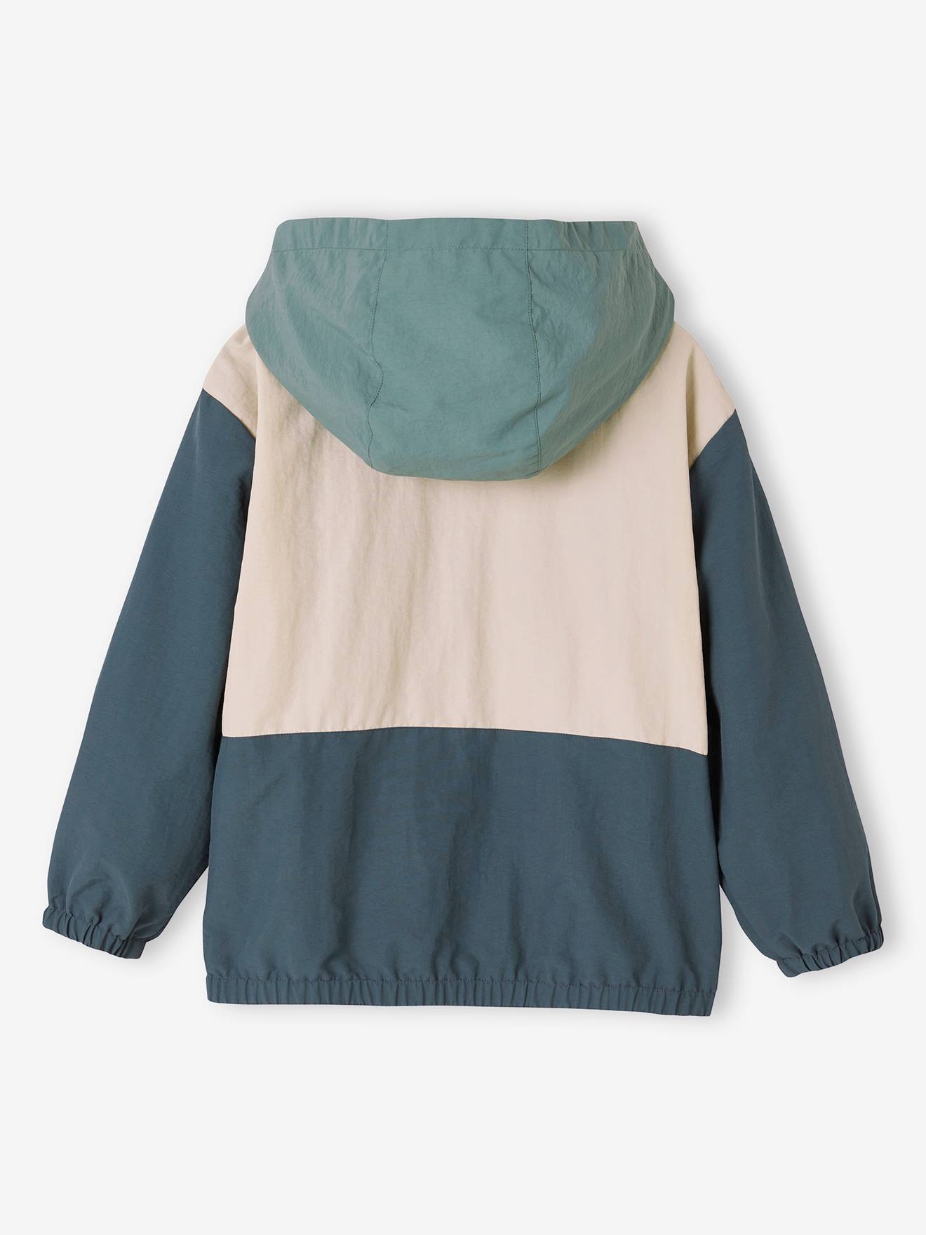 Vertbaudet Jungen Anorak, Colorblock-Style - blau