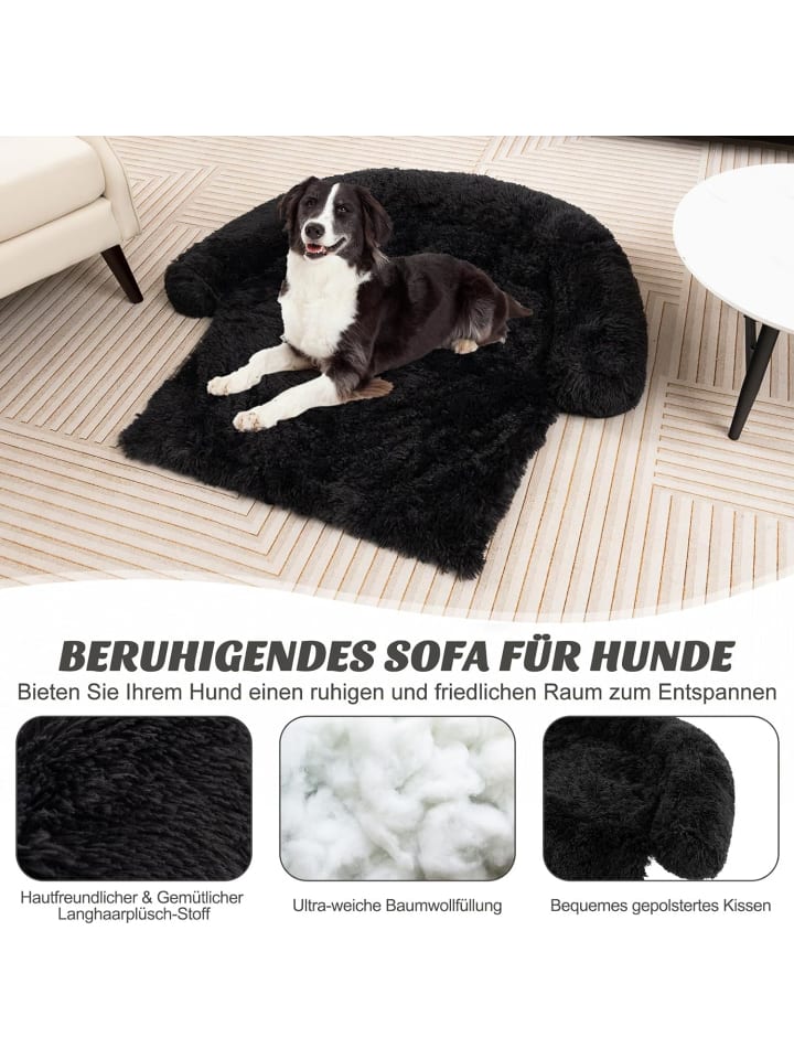 COSTWAY Hundebett 112x101x18cm in Schwarz günstig kaufen onesize