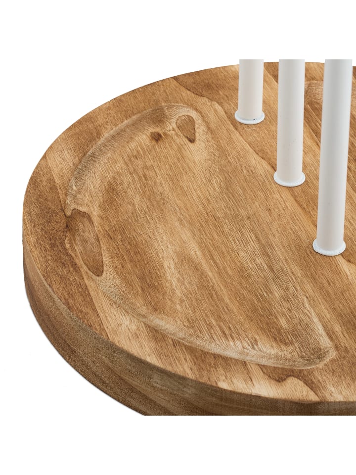 relaxdays Schmuckständer in Weiß/ Braun - (B)24 x (H)43 x (T)18 cm günstig kaufen onesize