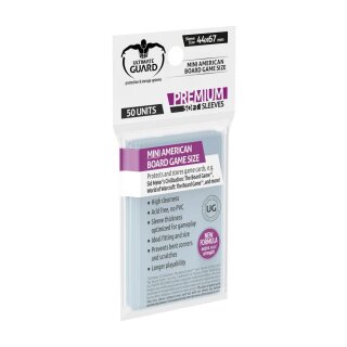 Ultimate Guard Premium Soft Sleeves für Brettspielkarten Mini American (50)