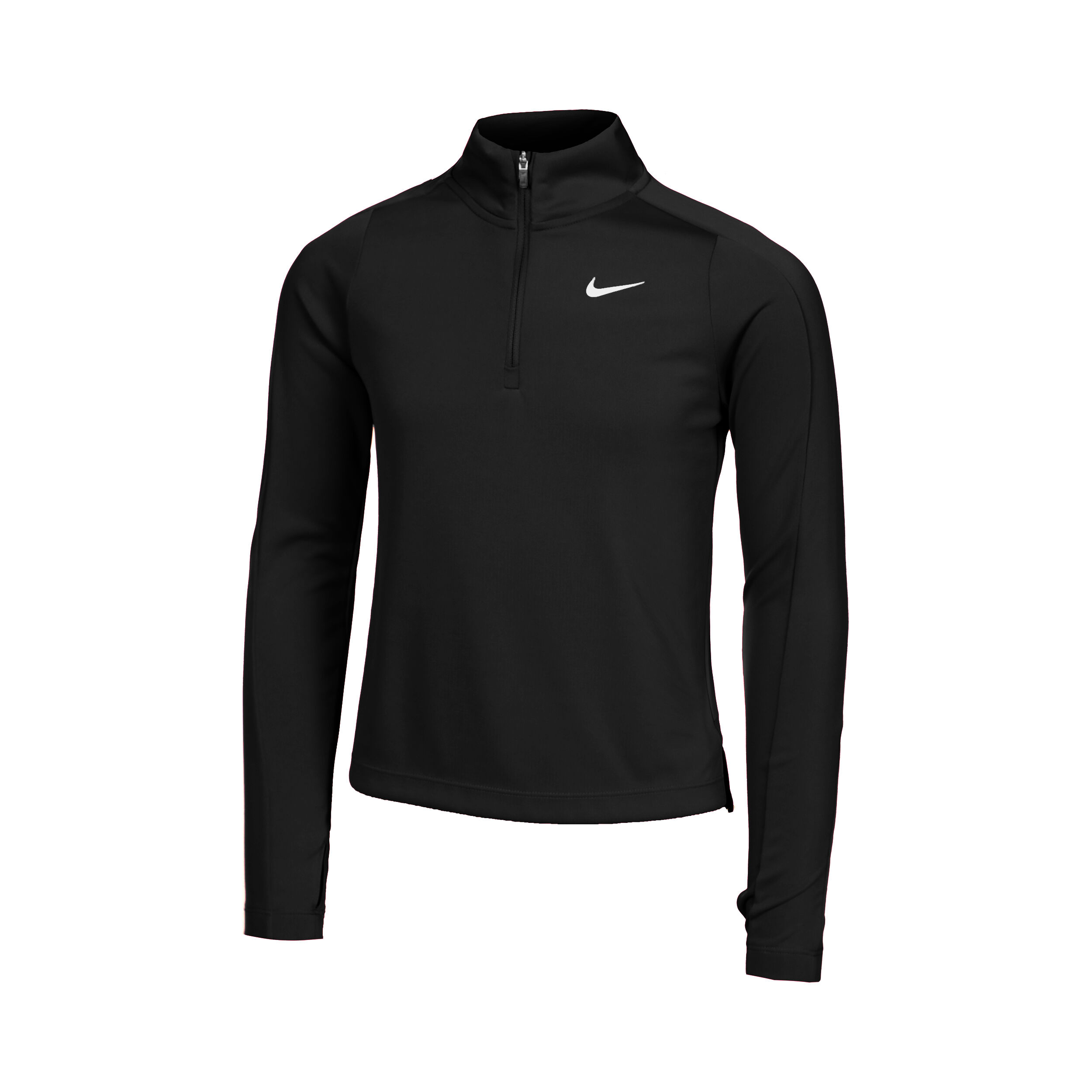 Dri-Fit Half-Zip Longsleeve Mädchen - Schwarz