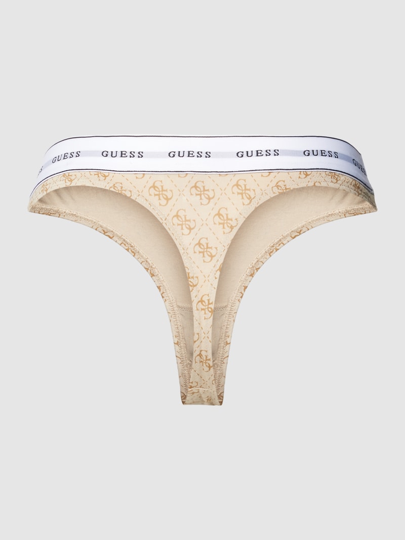String mit Allover-Muster Modell 'CARRIE' in beige