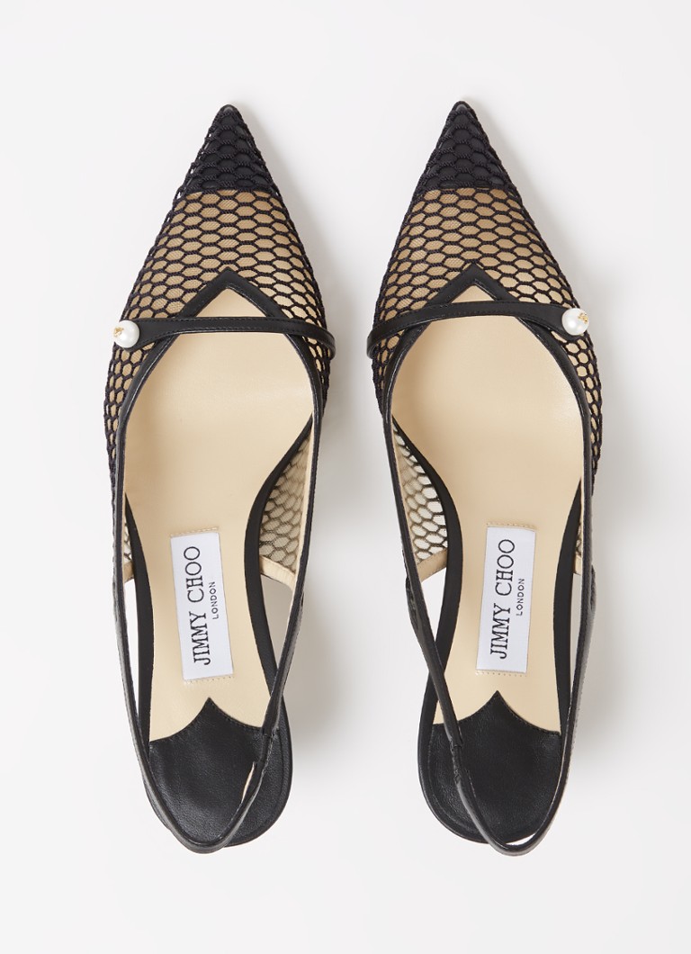Escarpins Jimmy Choo Amita 45 à bride arrière avec détails en daim