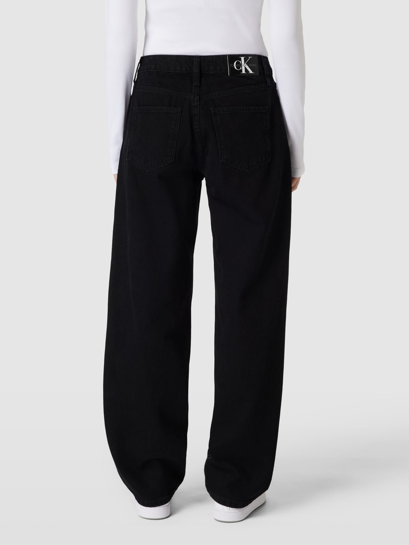 Straight Leg Jeans in unifarbenem Design Modell '90 S STRAIGHT' in black