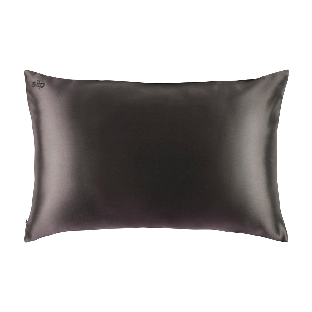 slip taie d'oreiller pure soie slip - queen - anthracite taie d'oreiller queen
