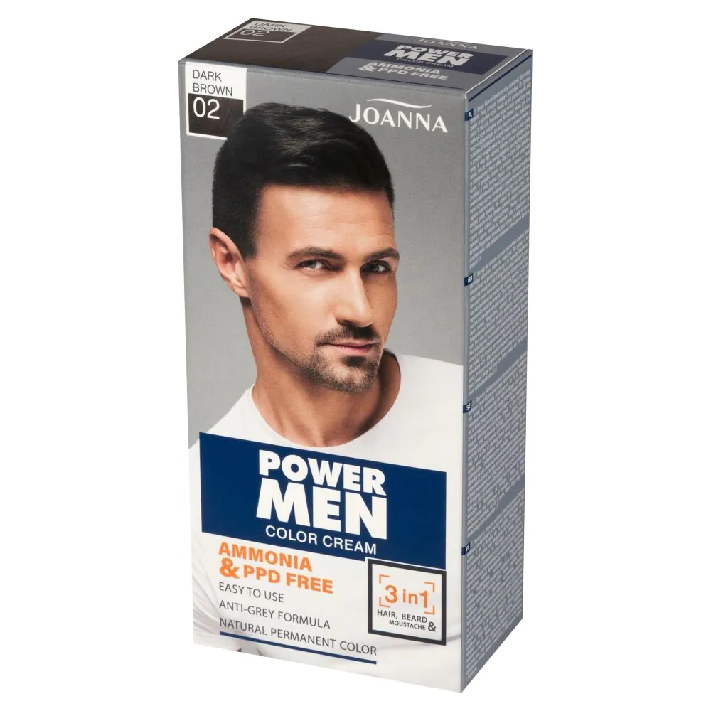 Фарба за косу Joanna Power Man Color, 02 тамно смеђа