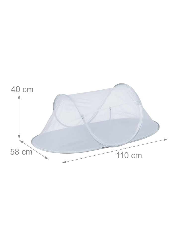 relaxdays Fliegenhaube in Grau/ Weiß - (B)110 x (H)40 x (T)58 cm günstig kaufen onesize