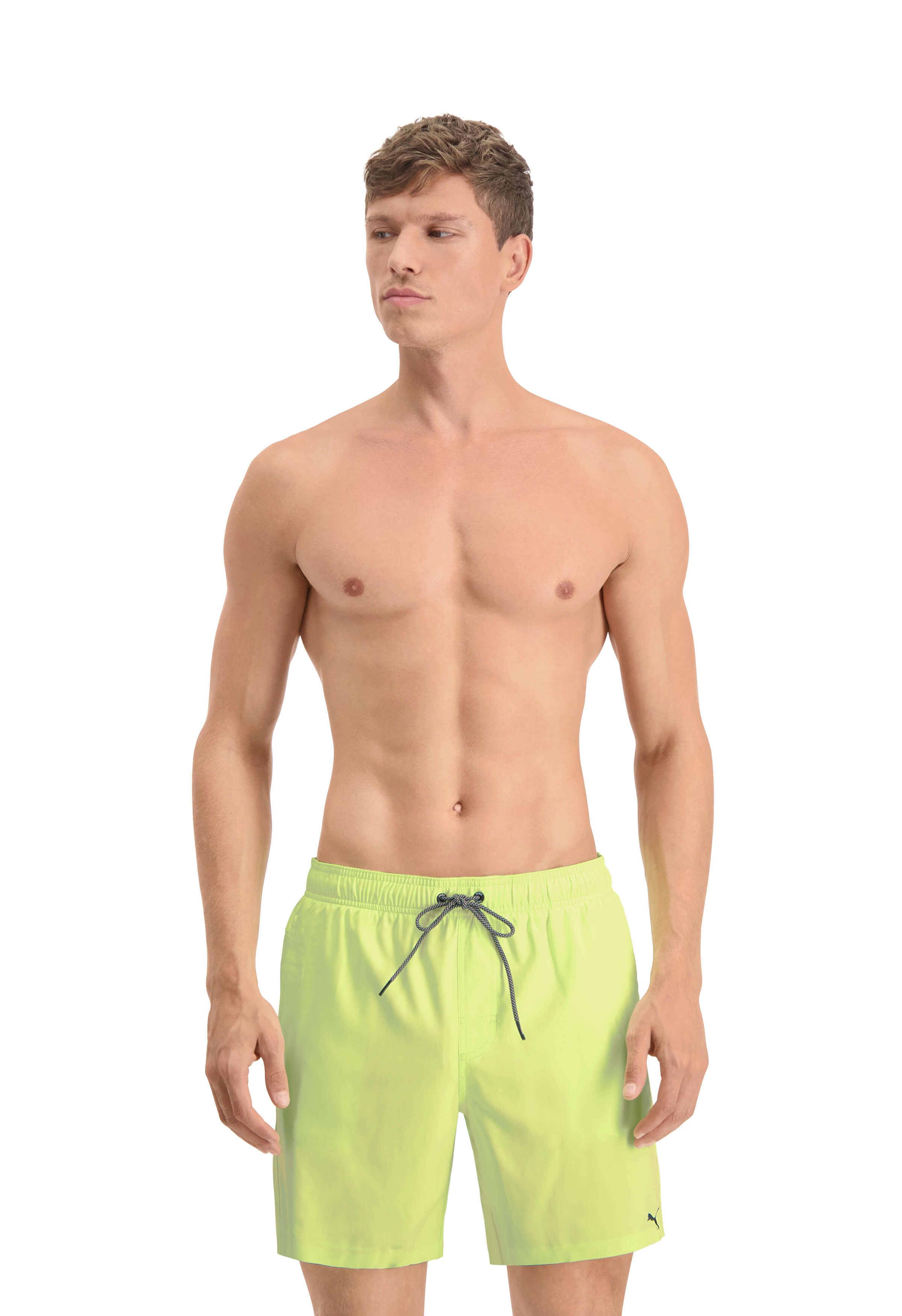 PUMA mittellange Frizzy Yellow Badehose