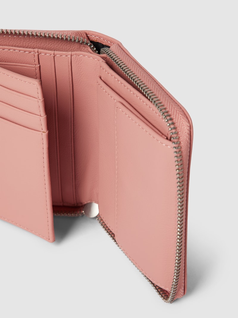 Portemonnaie mit Label-Details Modell 'Noos' in rosé