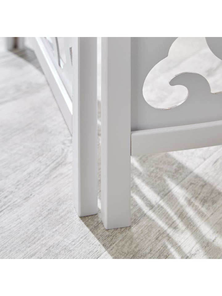 Homestyle4u 3-tlg. Paravent in Weiß 130x175 günstig kaufen onesize