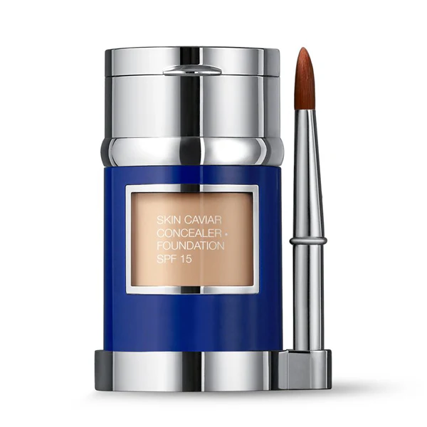 Base de maquillaje y corrector Face Skin Caviar SPF15 - Base de maquillaje en crema, corrector