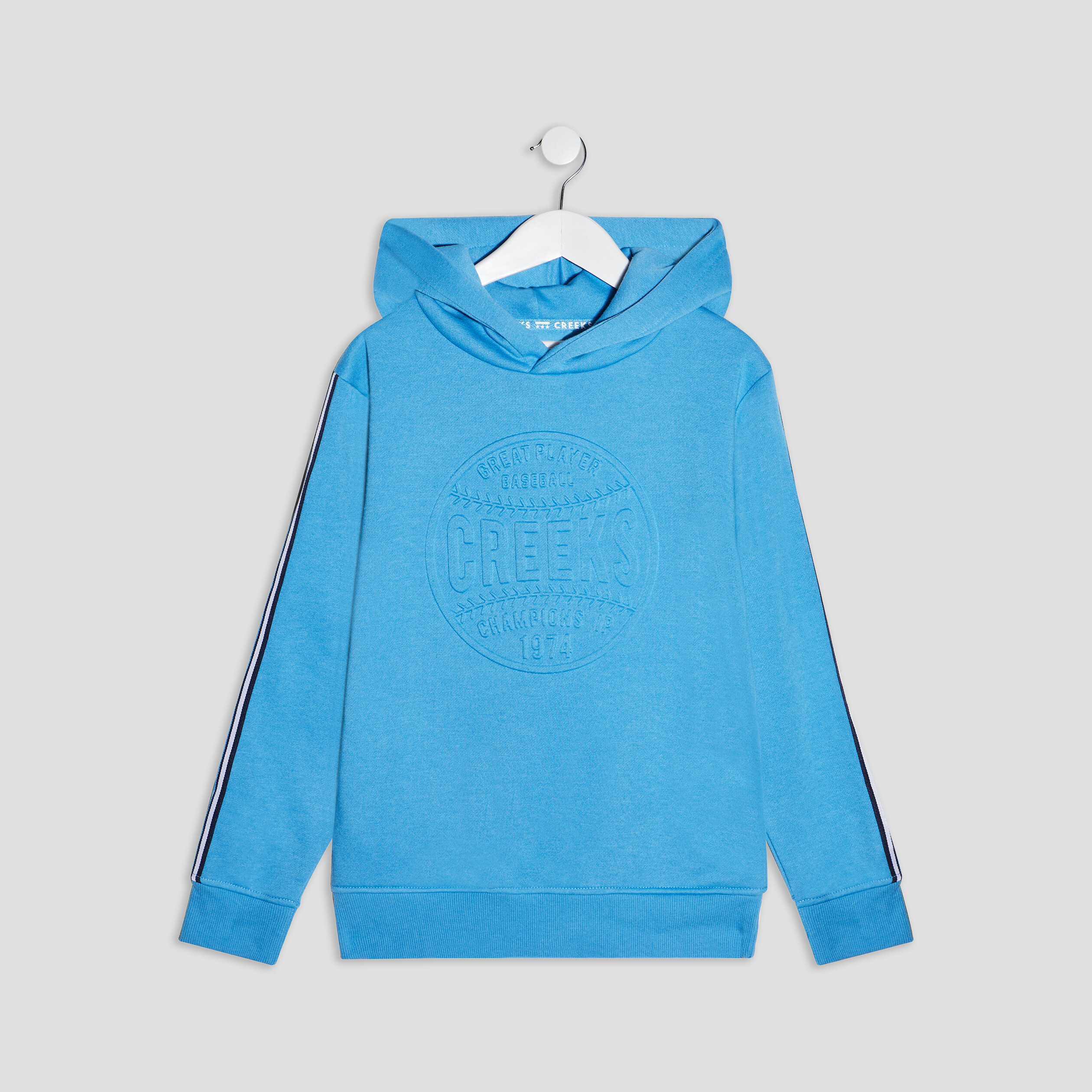 Sweat à capuche hoodie Creeks bleu homme | La Halle