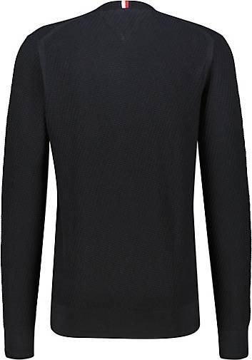 TOMMY HILFIGER Herren Strickpullover RECTANGULAR STRUCTURE CREW
