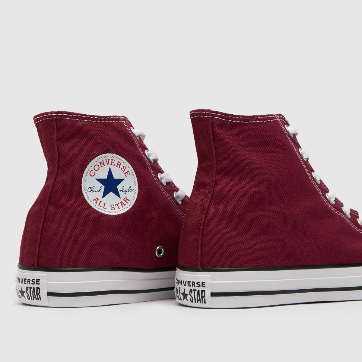 Converse All Star – Vinröda höga sneakers