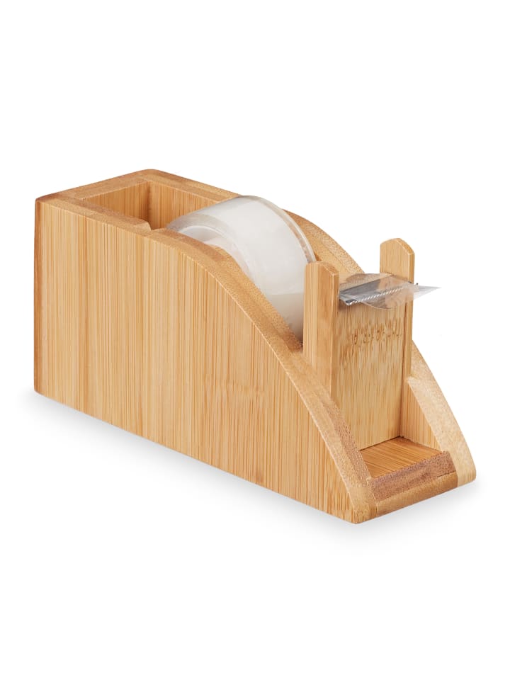 relaxdays Tischabroller für 25mm Klebestreifen in Natur günstig kaufen onesize