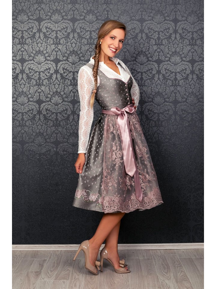 Edelnice Midi Dirndl Claire in silber, rosé günstig kaufen