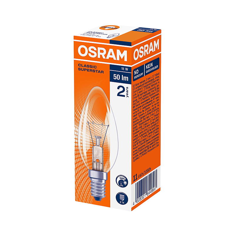Osram Lyspære 59 lm Classic B, mignon, E14
