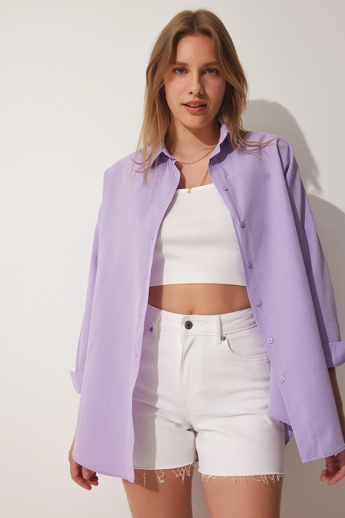 Happiness İstanbul  Hemd - Rosa - Oversized