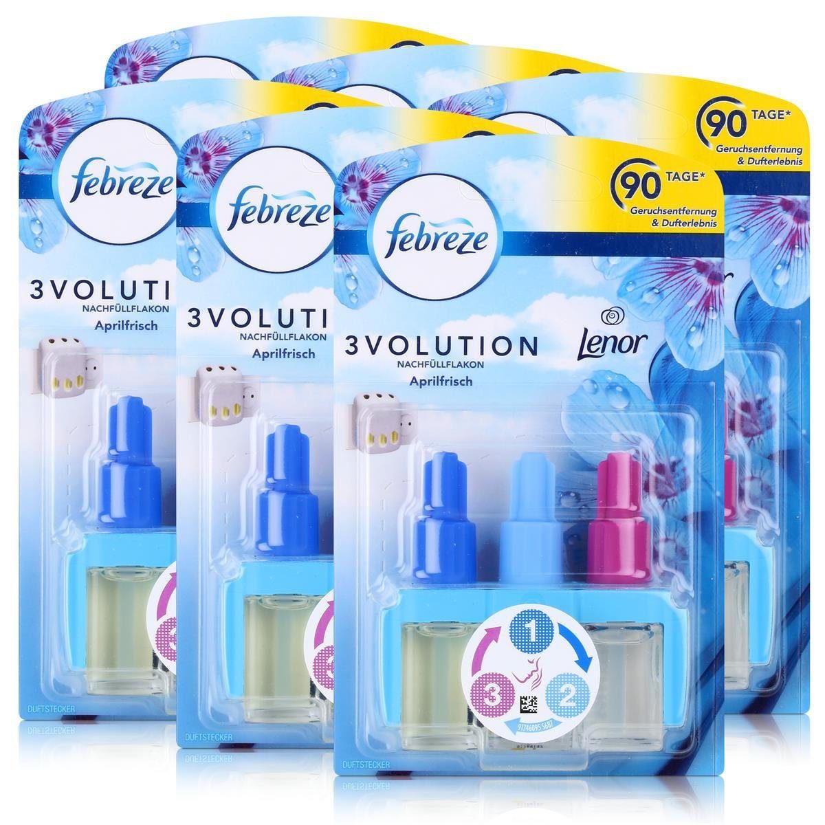 Febreze Raumduft Febreze 3Volution Duftstecker Nachfüllflakon Lenor Aprilfrisch 20ml (6
