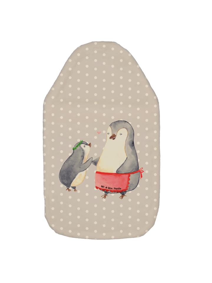Mr. & Mrs. Panda Wärmflasche Pinguin mit Kind ohne Spruch in Grau Pastell günstig kaufen onesize