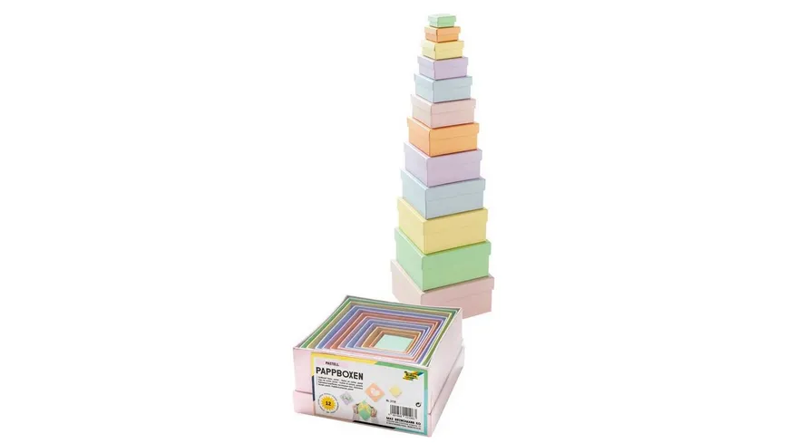 folia Pappboxen pastell in 12 Grössen
