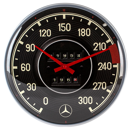 Nostalgic Art Wanduhr 31cm, Motiv "Mercedes-Benz - Tacho", 1 Stück - ATU