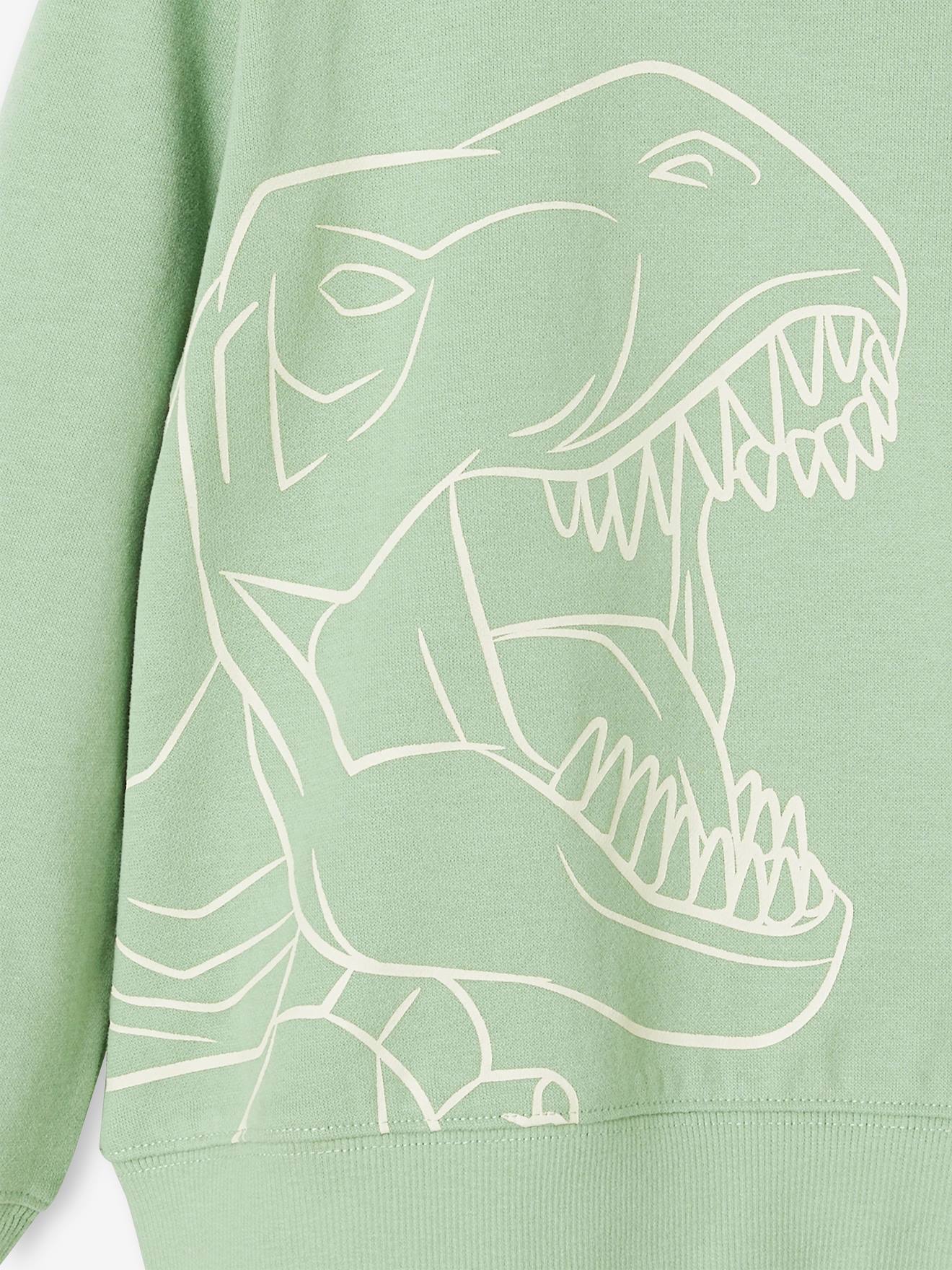 Vertbaudet Jungen Sweatshirt mit Print BASIC Oeko-Tex - beige meliert
