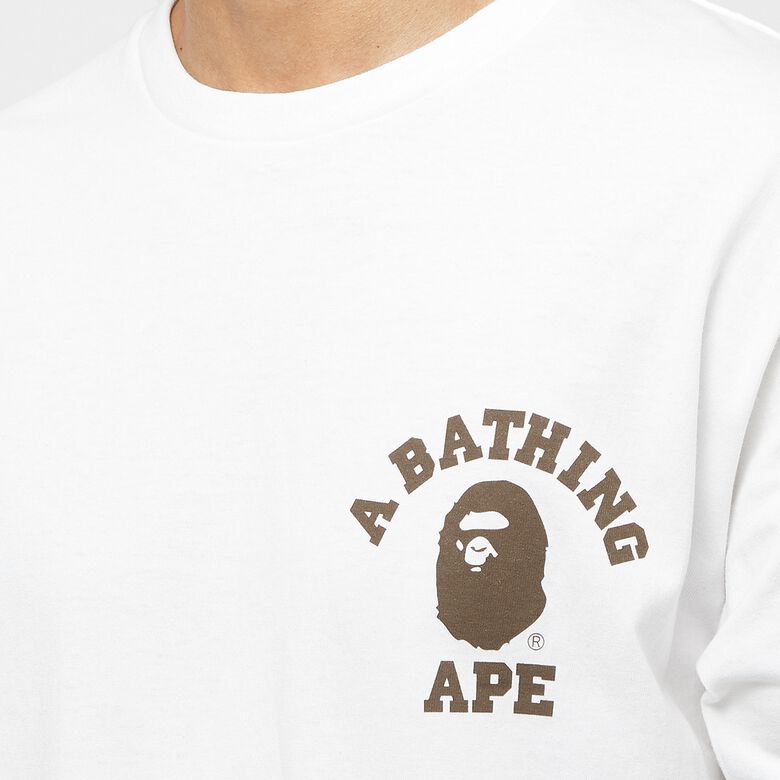 A Bathing Ape Liquid Camo College ATS Tee white