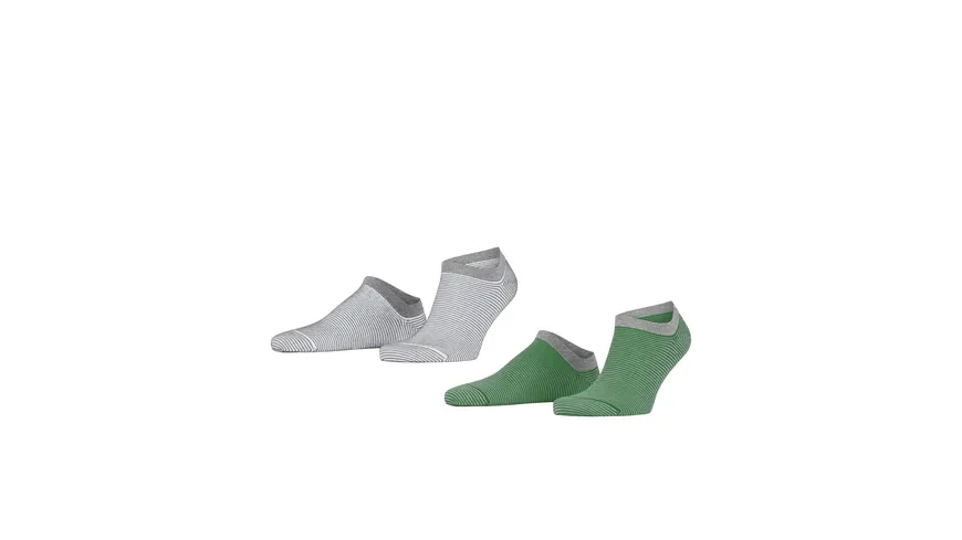 ESPRIT Herren Sneaker Socken Allover Stripe 2er Pack grün