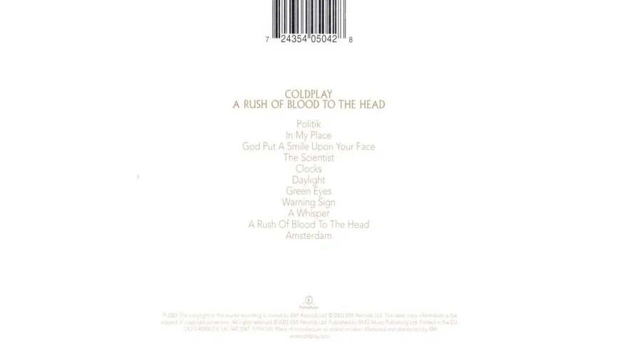 A Rush Of Blood To The Head