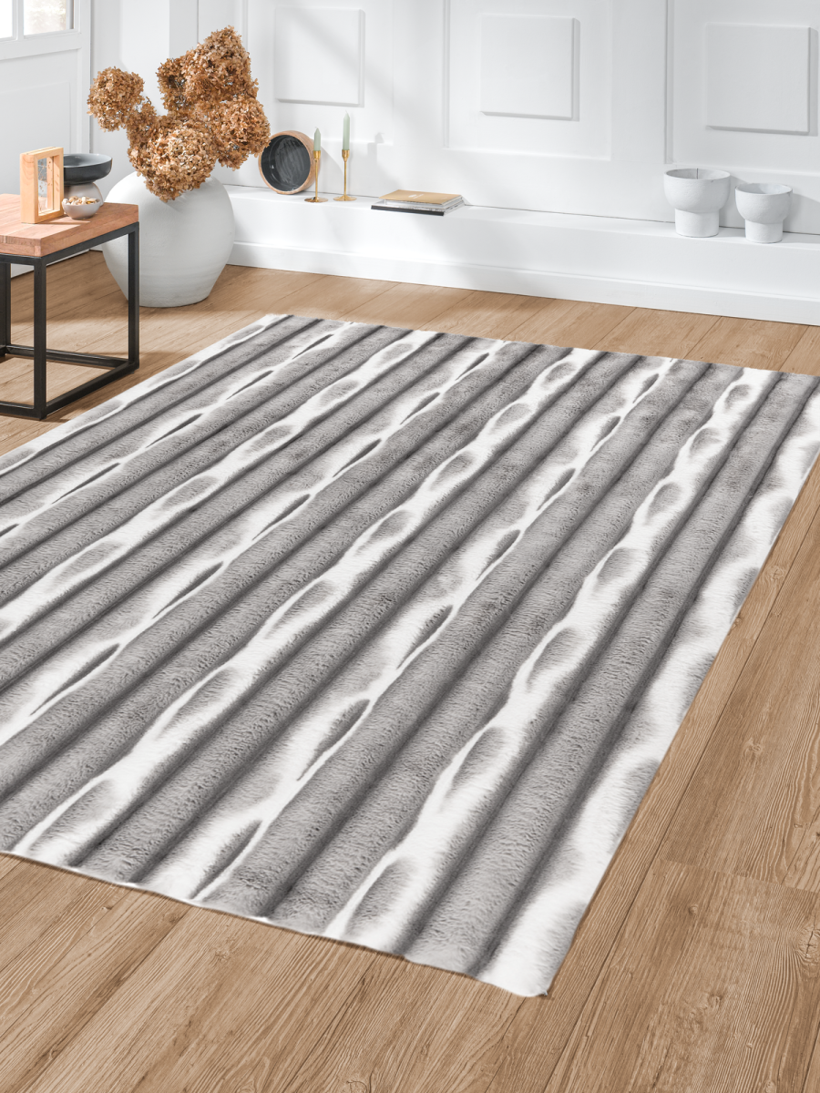 Kunstfell Waves Silver 80 x 150 cm