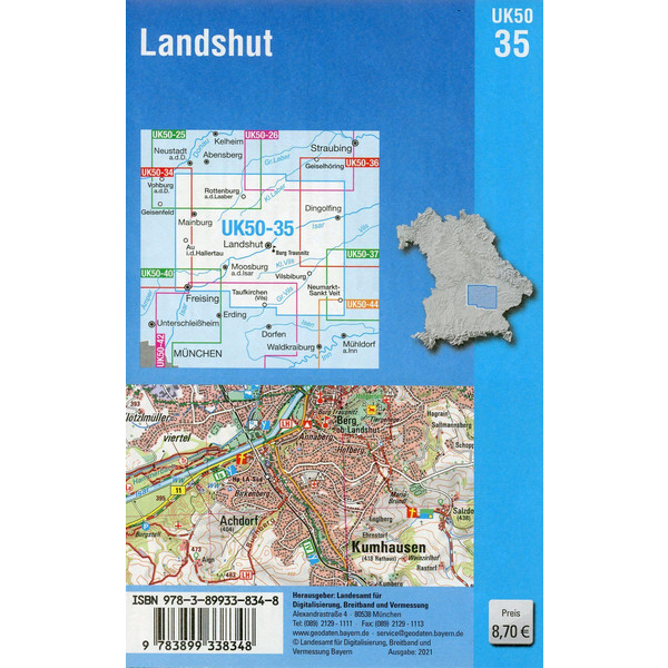 LANDSHUT 1 : 50 000 (UK50-35) - Karte