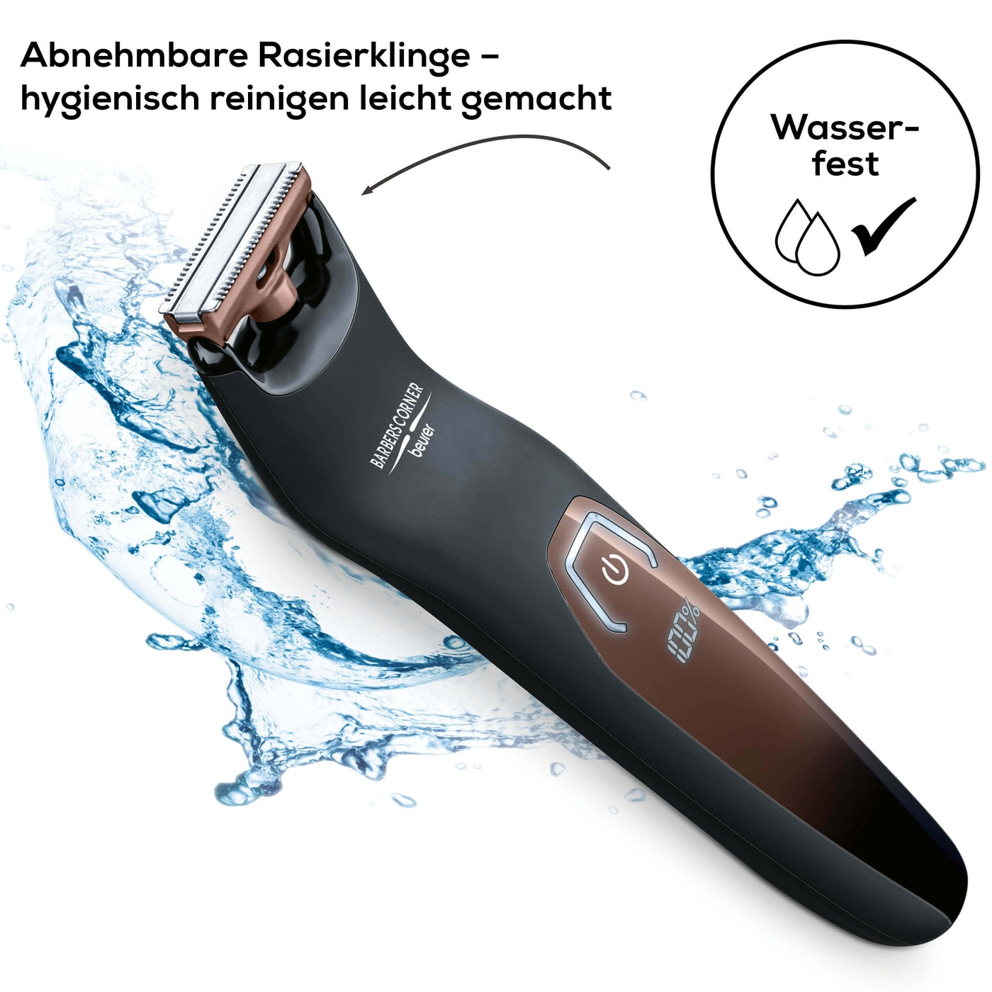 Beurer HR 6000 Body Groomer-Gesicht- & Körperrasierer mit Edelstahl-Rasierklinge & 13 Trimmlängen