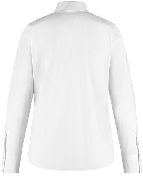 Baumwollbluse mit Plissee-Detail
