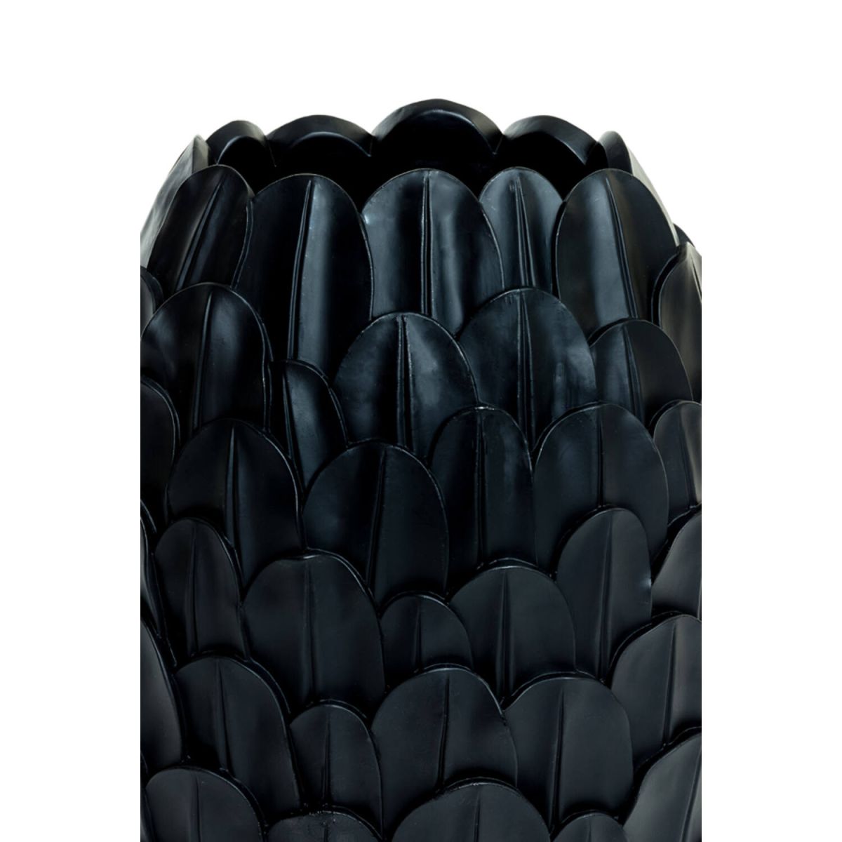 Trendhopper Vase Feder Schwarz 40 cm