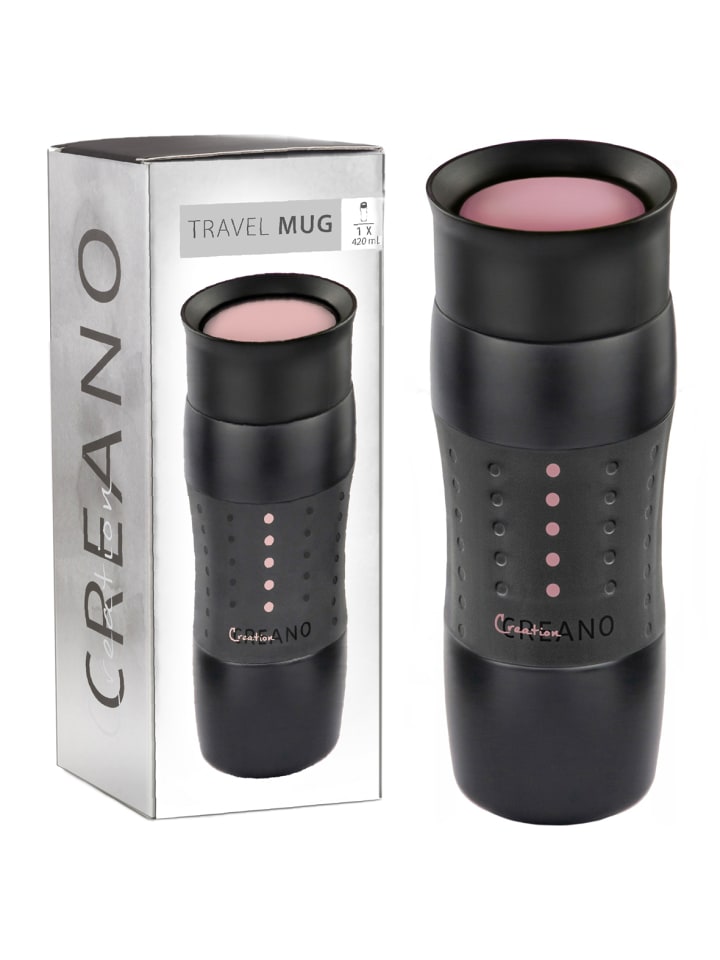 Creano 3x Creano Travel-Mug 400ml Schwarz   Rosa   Grün isolierend aus Edelstahl günstig kaufen onesize