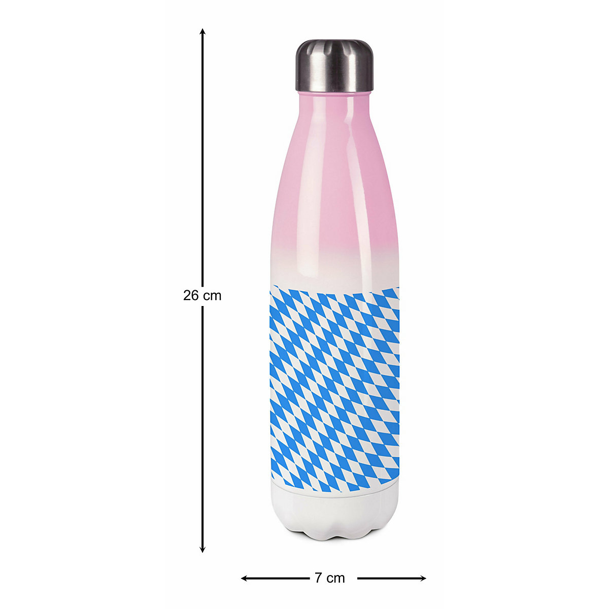 Edelstahl Kinder Thermoflasche / Trinkflasche bunt Bayern Spülmaschinenfest, Auslaufsicher, Bruchfest, Doppelwandig, Für Heißgetränke geeignet, Mit Deckel, Isoliert