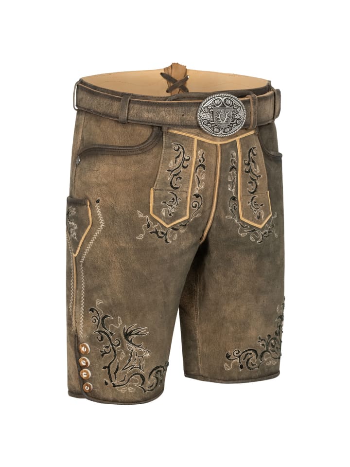 KRÜGER Lederhose Ismael in braun günstig kaufen