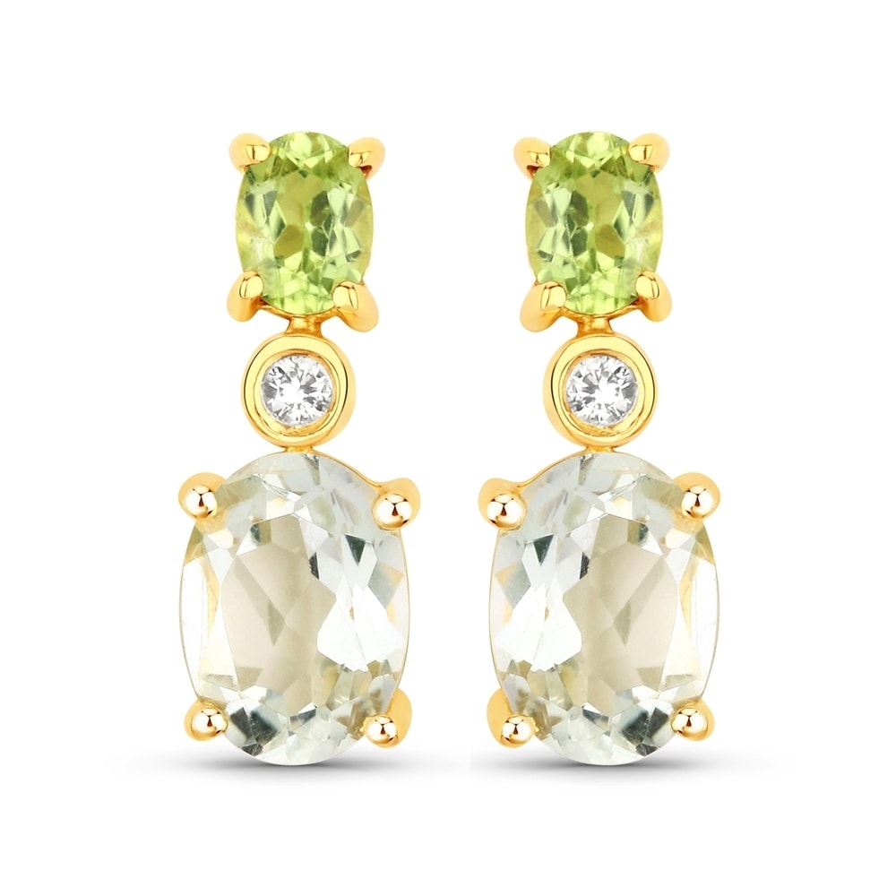 Rafaela Donata Boucles doreilles Argent sterling Améthyste en Or jaune Bijoux