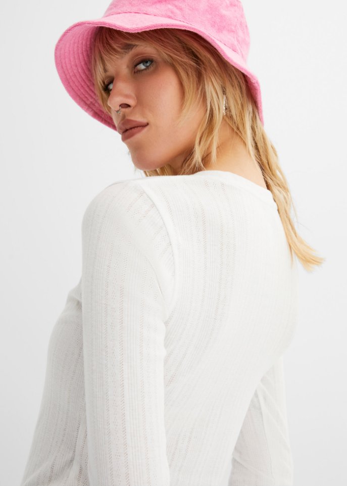 Langarmshirt in Strickoptik